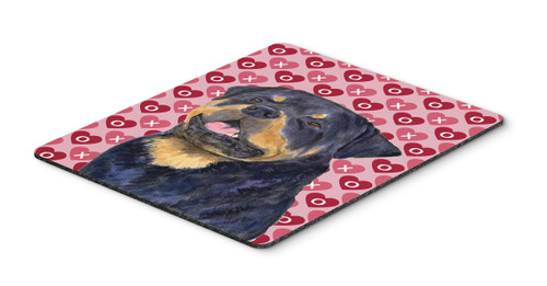 Rottweiler Hearts Love and Valentine's Day Mouse Pad, Hot Pad or Trivet