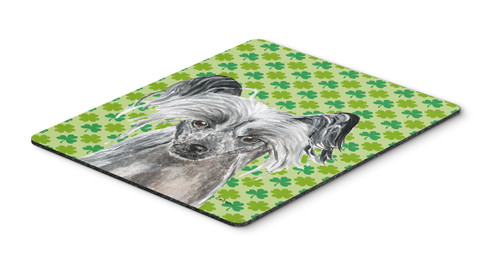 Chinese Crested St Patrick's Irish Mouse Pad, Hot Pad or Trivet