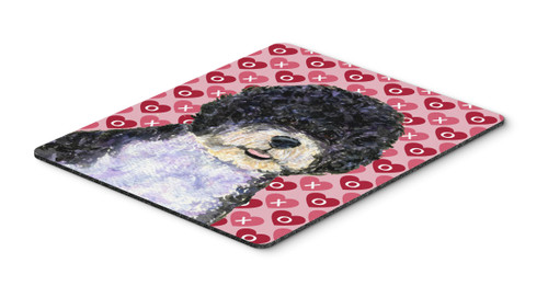 Portuguese Water Dog Hearts Love Valentine's Day Mouse Pad, Hot Pad or Trivet