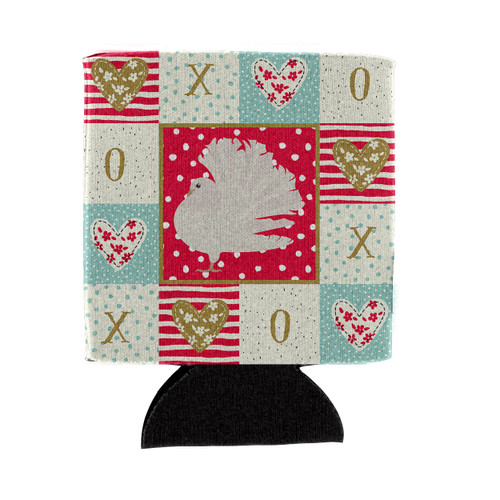 Silver Fantail Pigeon Love Can or Bottle Hugger