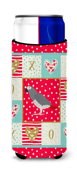 African Grey Parrot Love Michelob Ultra Hugger for slim cans CK5518MUK