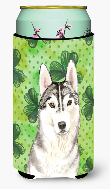 Shamrocks Siberian Husky Tall Boy Beverage Insulator Hugger CK1787TBC
