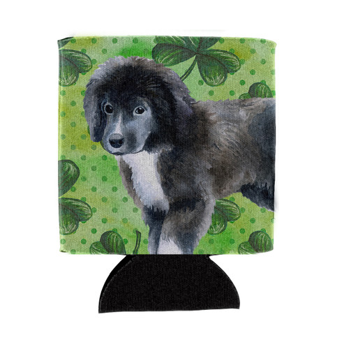 Newfoundland Puppy St Patrick's Can or Bottle Hugger BB9873CC