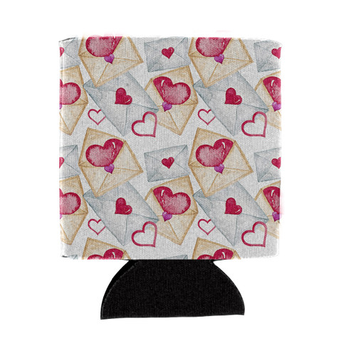 Watercolor Love Letters Can or Bottle Hugger BB7569CC