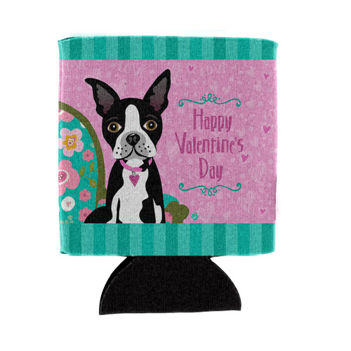 Happy Valentine's Day Boston Terrier Can or Bottle Hugger VHA3001CC