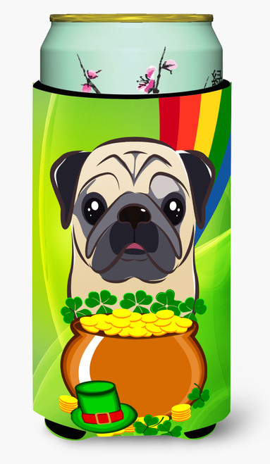 Fawn Pug St. Patrick's Day Tall Boy beverage Insulator Hugger BB2006TBC