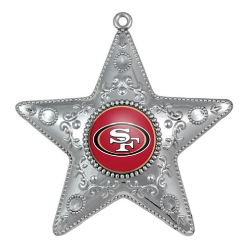 San Francisco 49ers NFL Sports Collectors Series Silver Star Ornament