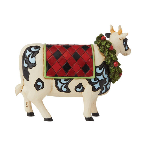 Jim Shore Country Living Country Christmas Cow Figurine 6009125