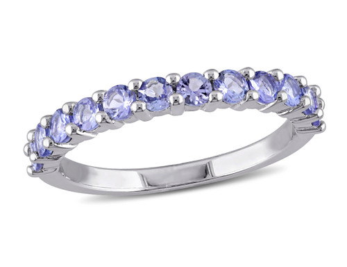 4/5 Carat (ctw) Tanzanite Band Ring in Sterling Silver - 68DLG1005587TZ-8