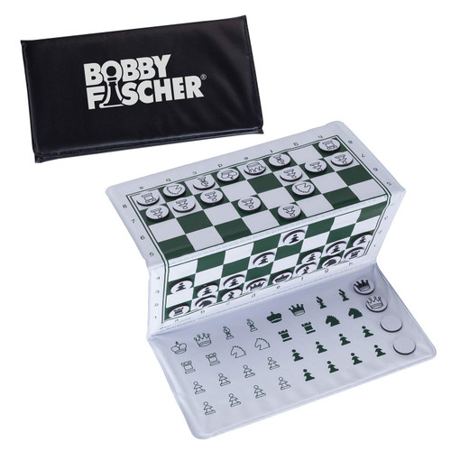 Bobby Fischer Mini Magnetic Pocket Chess Set - Travel - 6 x 3.25
