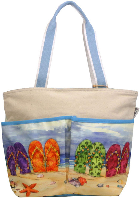Sun N Sand Paul Brent Flip Flop Utility Tote Bag, 17" x 12"