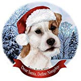 Holiday Pet Gifts Jack Russell Wire Hair Brown/White Porcelain Ornament
