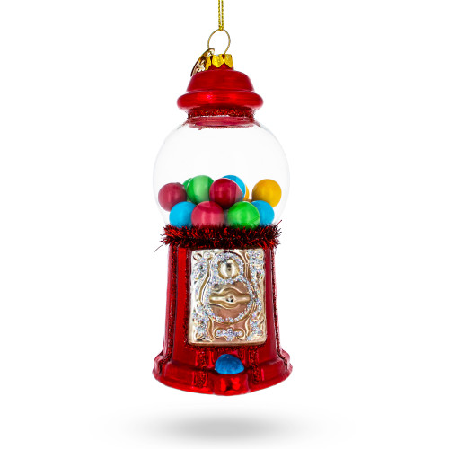 Candy Vending Machine Food Glass Christmas Ornament