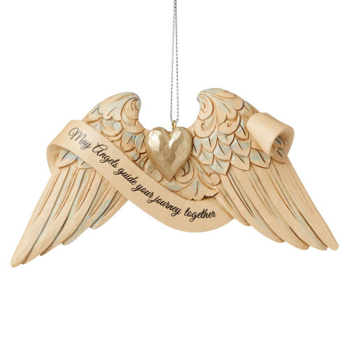 Jim Shore Heartwood Creek Wedding Angel Wings Ornament 6009575