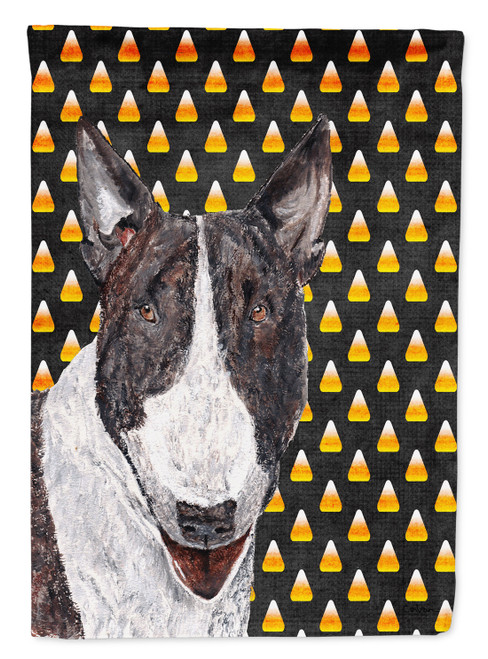 Caroline's Treasures SC9533-FLAG-PARENT Bull Terrier Halloween Candy Corn Flag, , multicolor - SC9533CHF