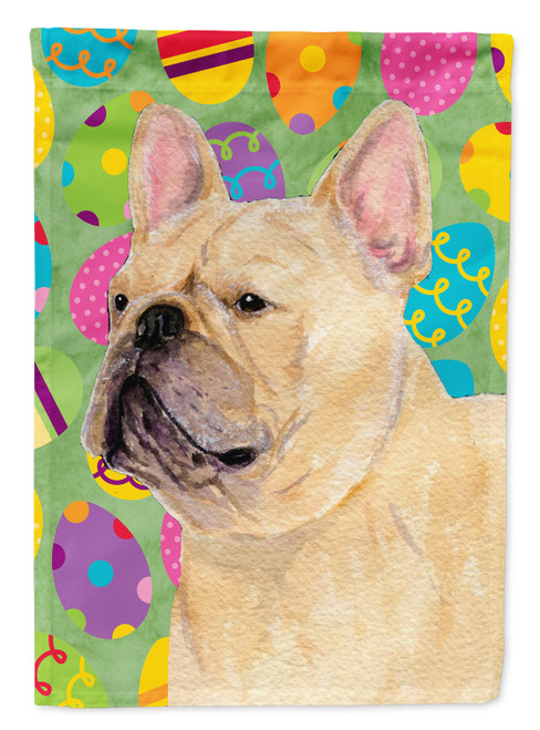 Caroline's Treasures SS4830-FLAG-PARENT French Bulldog Easter Eggtravaganza Flag, , multicolor - SS4830CHF