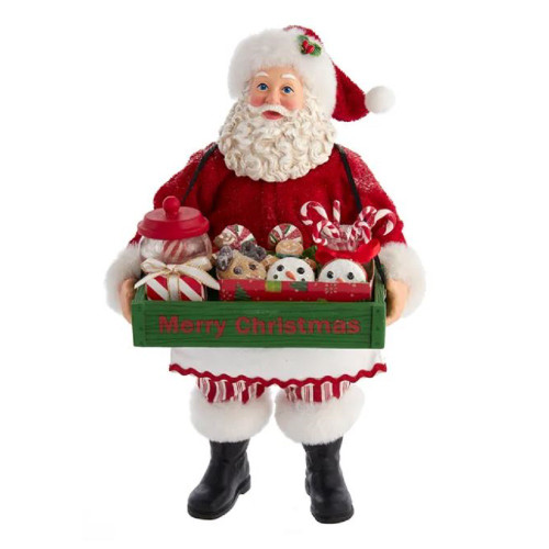 Fabriche Christmas Candy Santa Figurine 10.5 Inch FA0156
