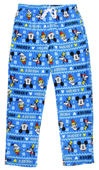 Disney Mens' Mickey Mouse Christmas Sweater Style Sleep Pajama Pants - 194173089419