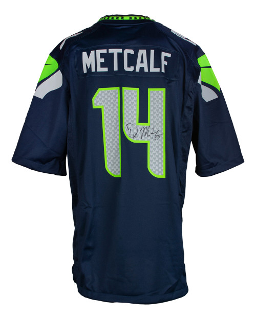DK Metcalf Signed Seattle Seahawks Navy Blue Nike Football Jersey BAS