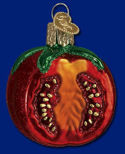 Old World Christmas Garden Tomato Food Glass Ornament 28081 FREE BOX Decoration