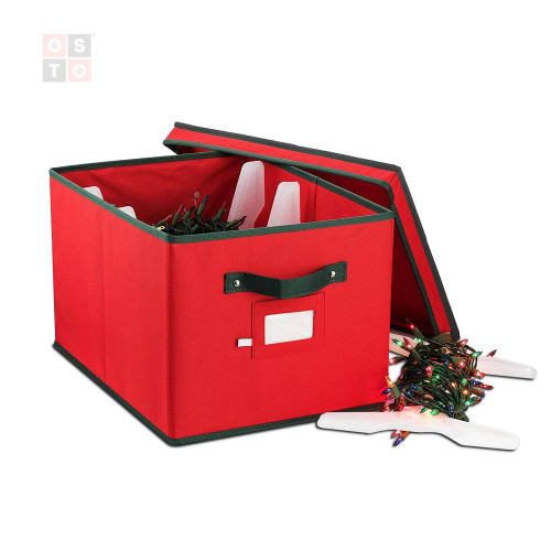 17" Red Christmas Strip Light Storage Box