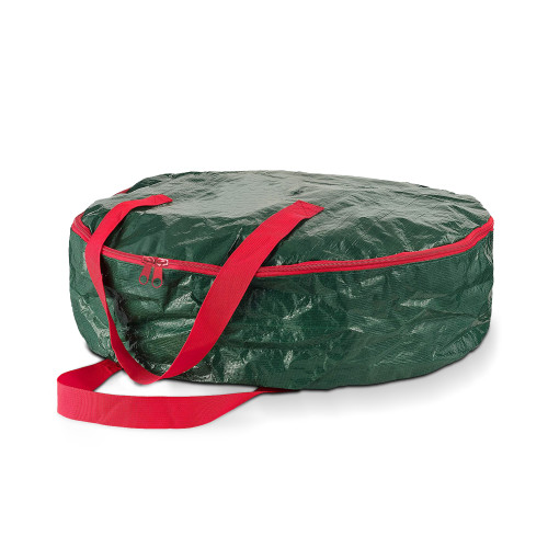 36" Green Water Resistant Artificial Christmas Wreath Storage Bag