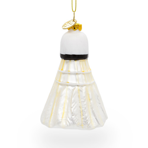 Badminton Shuttlecock Birdie Glass Christmas Ornament