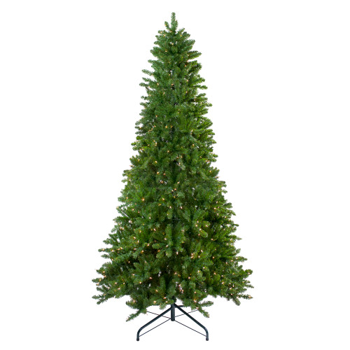 10' Pre-Lit Everett Pine Slim Artificial Christmas Tree, Clear Lights