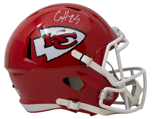 Clyde Edwards-Helaire Signed Chiefs Full Size Speed Replica Helmet BAS