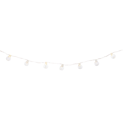 Set of 6 Clear String Light LED Ball Ornament 9.50"