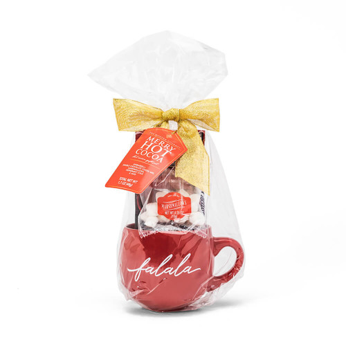 Ghirardelli Merry Hot Cocoa Gift Set, Includes Double Chocolate Hot Cocoa Mix, Peppermint Candy Cane and Mini Marshmallows