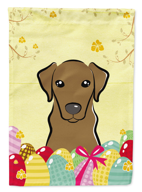 Caroline's Treasures BB1916GF Chocolate Labrador Easter Egg Hunt Flag Garden Size , Small, multicolor