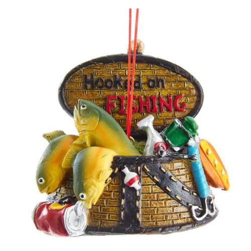 Fishing Basket Christmas Tree Ornament J8552