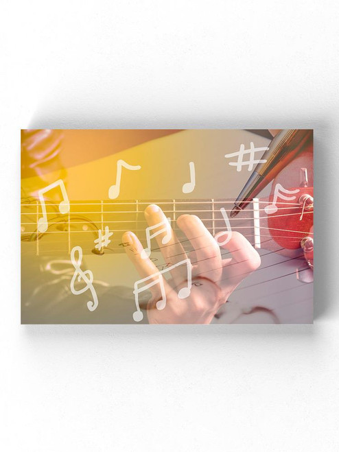 Playing Guitar And Writing Wrapped Canvas -Image by Shutterstock