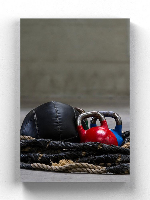 Kettle Bells Rope And Ball Wrapped Canvas -Image by Shutterstock