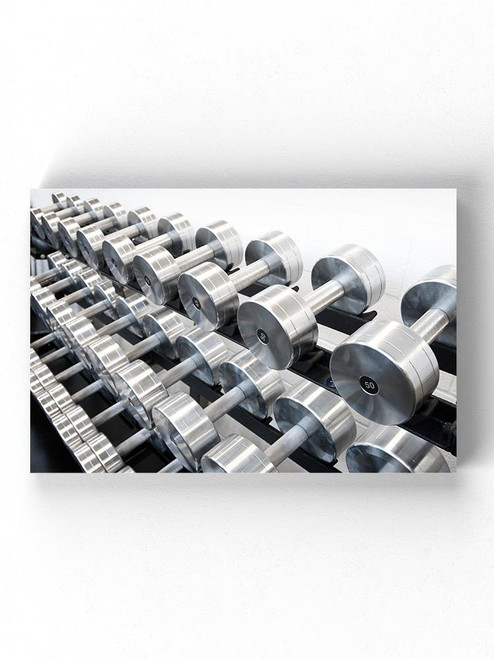 Weight Training Equipment Wrapped Canvas -Image by Shutterstock