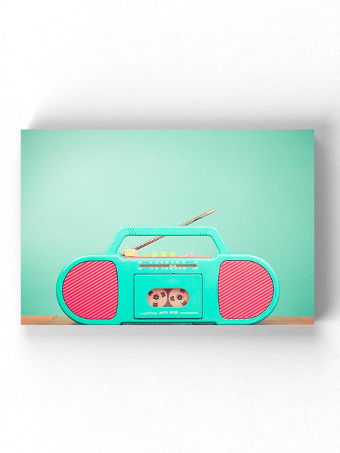 Retro Radio Cassette Player Wrapped Canvas -Image by Shutterstock