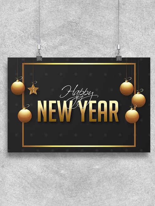 Happy New Year Banner. Poster -Image by Shutterstock