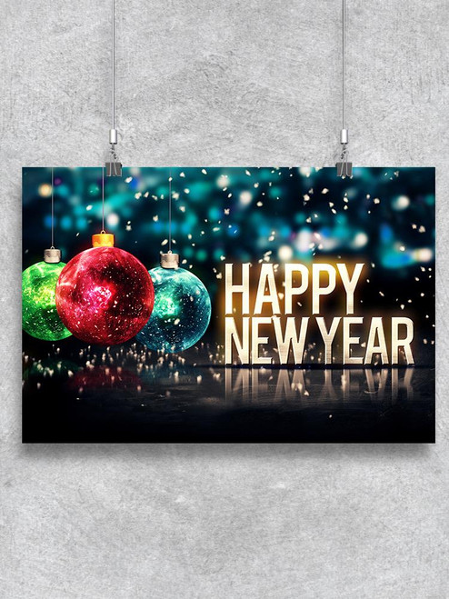 Happy New Year Banner Design . Poster -Image by Shutterstock