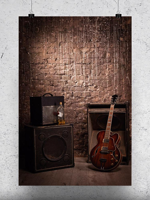 Electric Guitar And Amplifier Poster -Image by Shutterstock