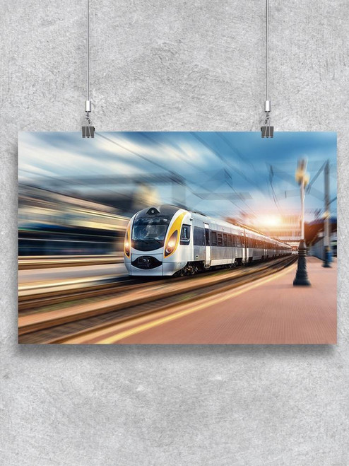 High Speed Train In Motion. Poster -Image by Shutterstock