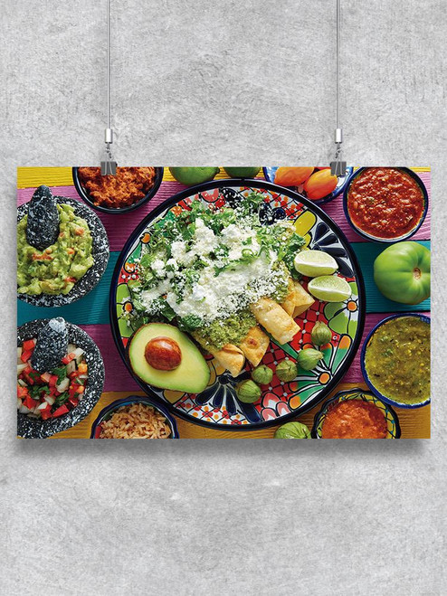 Mexican Green Enchiladas Poster -Image by Shutterstock
