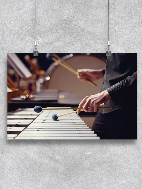 Musician Playing The Vibraphone Poster -Image by Shutterstock