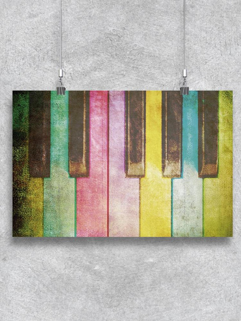 Colorful Piano Keys Poster -Image by Shutterstock