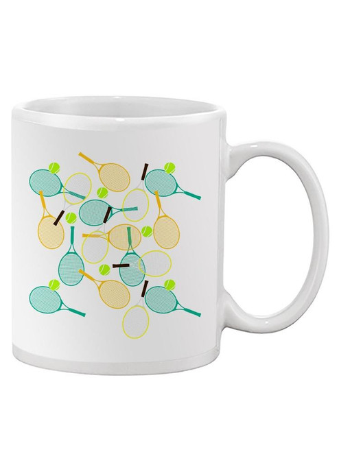 Tennis Racket Pattern Design Mug Unisex's -Image by Shutterstock