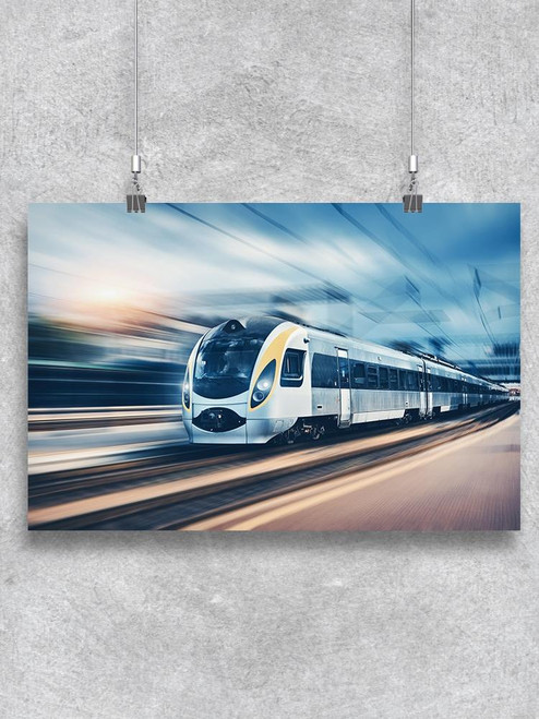 High Speed Train In Motion Poster -Image by Shutterstock