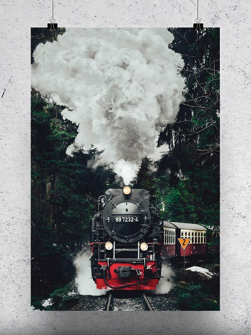 Old Steam Locomotive Poster -Image by Shutterstock