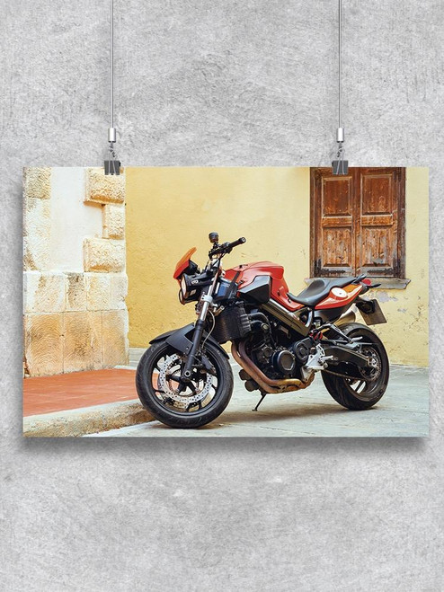 Sport Motorcycle Parked Poster -Image by Shutterstock