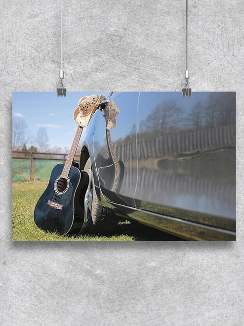 Guitar And A Car Poster -Image by Shutterstock