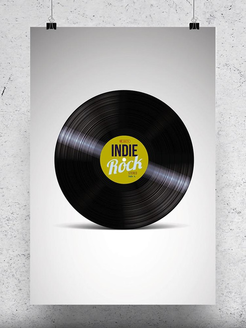 Indie Rock Vynil Poster -Image by Shutterstock